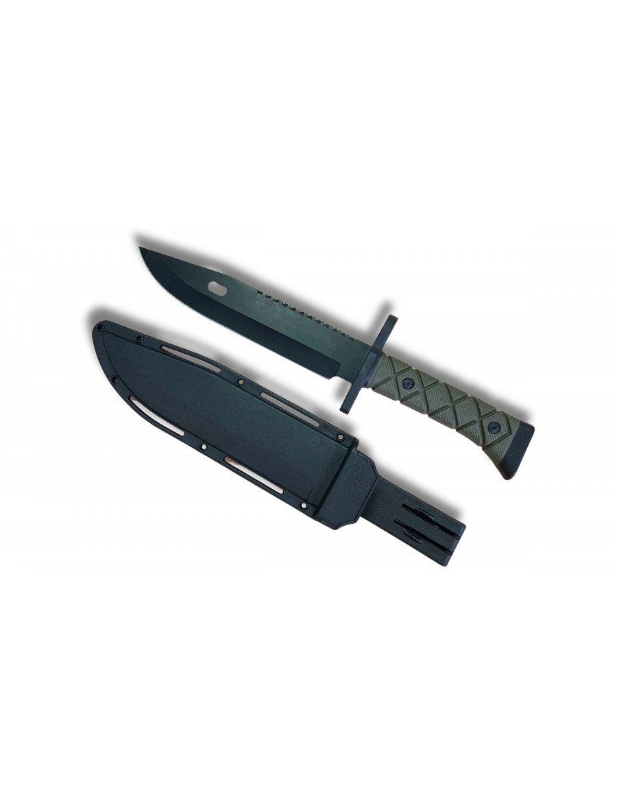 CUCHILLO SUPERVIVENCIA MANGO VERDE - Imagen 2