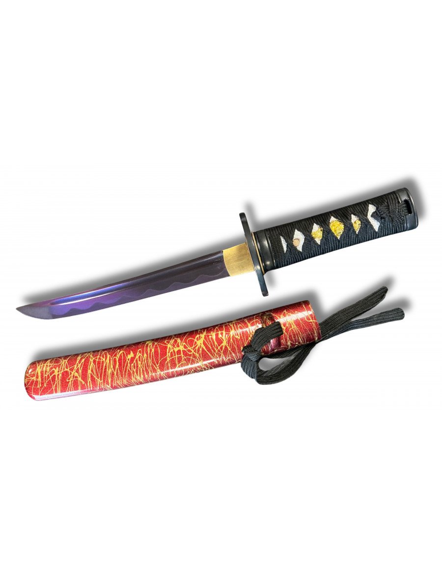 TANTO FORJADO ROJO Y DORADO HOJA MORADA 1045 - Imagen 3