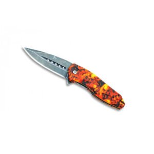 CUCHILLO ZOMBIE HOJA NARANJA 8CM