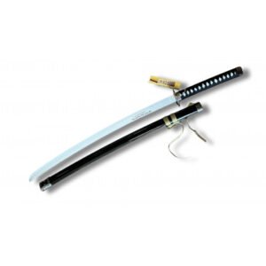 KATANA EN LA RECOLECCIÓN DE MADERA - RÉPLICA HATTORI HANZO CON INSCRIPCIÓN