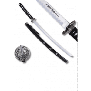 KATANA EN MADERA DECORATIVA - PATRÓN DE DRAGÓN E INSCRIPCIÓN JAPONESA