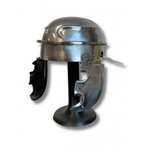 CASCO ROMANO TIPO GALIA EN ACERO PULIDO.