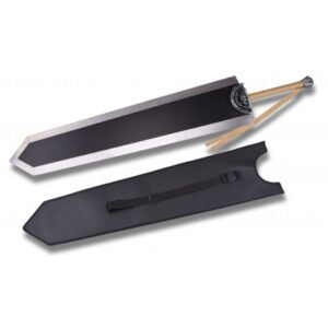 ESPADA MASIVA DE GUERRERO OSCURO NEGRO: ESTILO DRAGON SLAYER CON VAINA