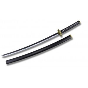 KATANA ENTEN – ELEGANTE SABLE JAPONÉS NEGRO CON GUARDA DORADA