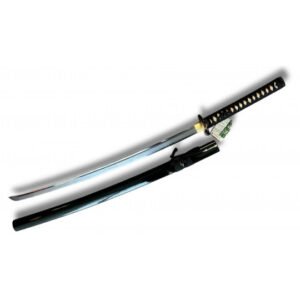 KATANA KOBUSE NEGRA DOBLE ACERO WARRIOR ELEGANCE