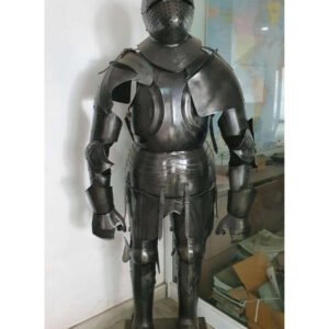 ARMADURA MEDIEVAL ENVEJECIDA (OSCURO) CON SOPORTE