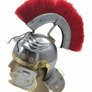 CASCO CENTURION ROMANO CON PENACHO ROJO
