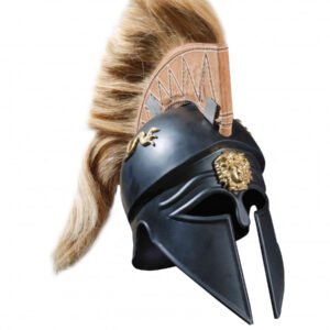 CASCO CORINTIO NEGRO CON PENACHO