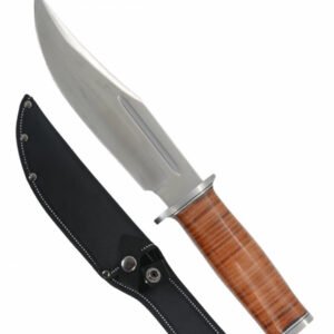 NAVAJA GRANDE MANGO CUERO 30CM