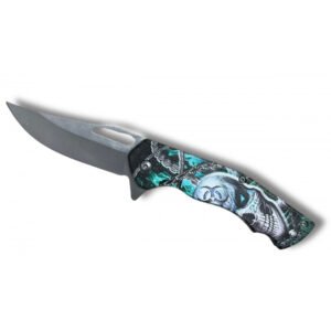 COUTEAU TETE DE MORT OUVERTURE ASSISTEE