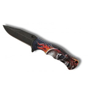 CUCHILLO DE LLAMA DE LA CABEZA DE MUERTE