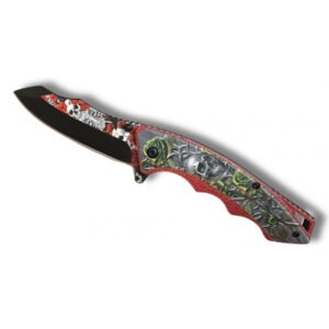 CUCHILLO FLORES CABEZA DE MUERTE