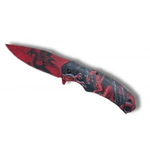 COUTEAU DRAGON ROUGE OUVERTURE ASSISTEE