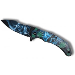 CUCHILLO CABEZA DE MUERTE AZUL