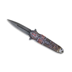 NAVAJA APERTURA ASISTIDA TEMPLARIO ROJA 12CM
