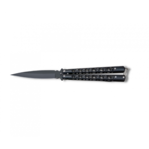 COUTEAU PAPILLON METAL NOIR