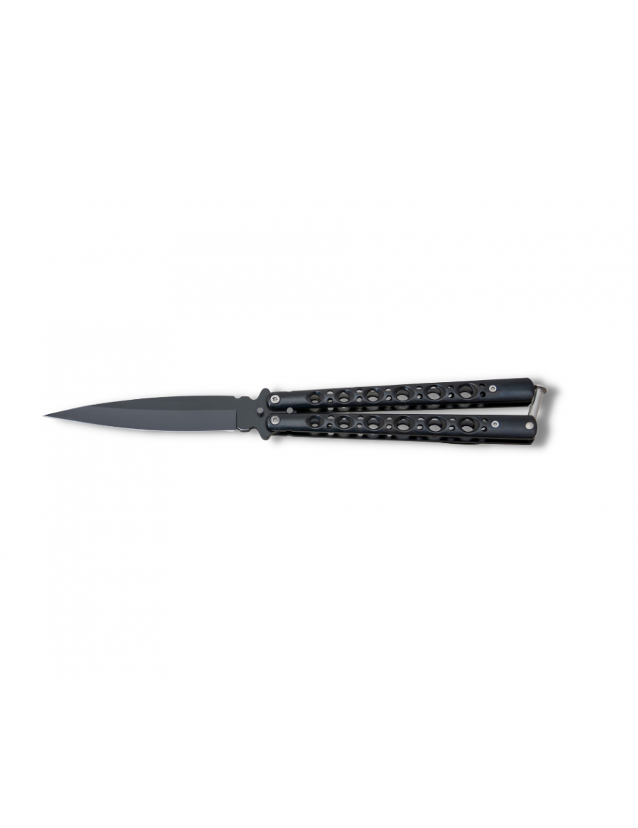 COUTEAU PAPILLON METAL NOIR
