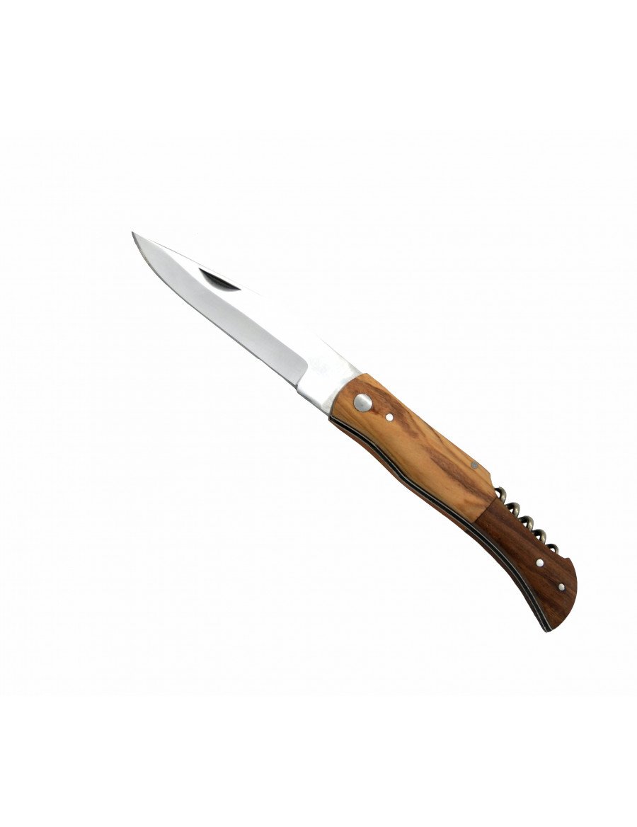 NAVAJA BICOLOR CON SACACORCHOS HOJA 10CM