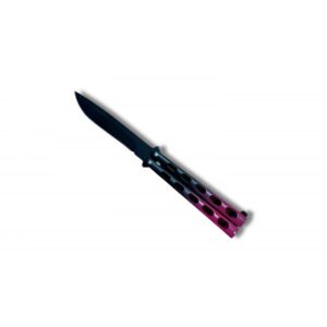 CUCHILLO MARIPOSA NEGRO Y ROJO