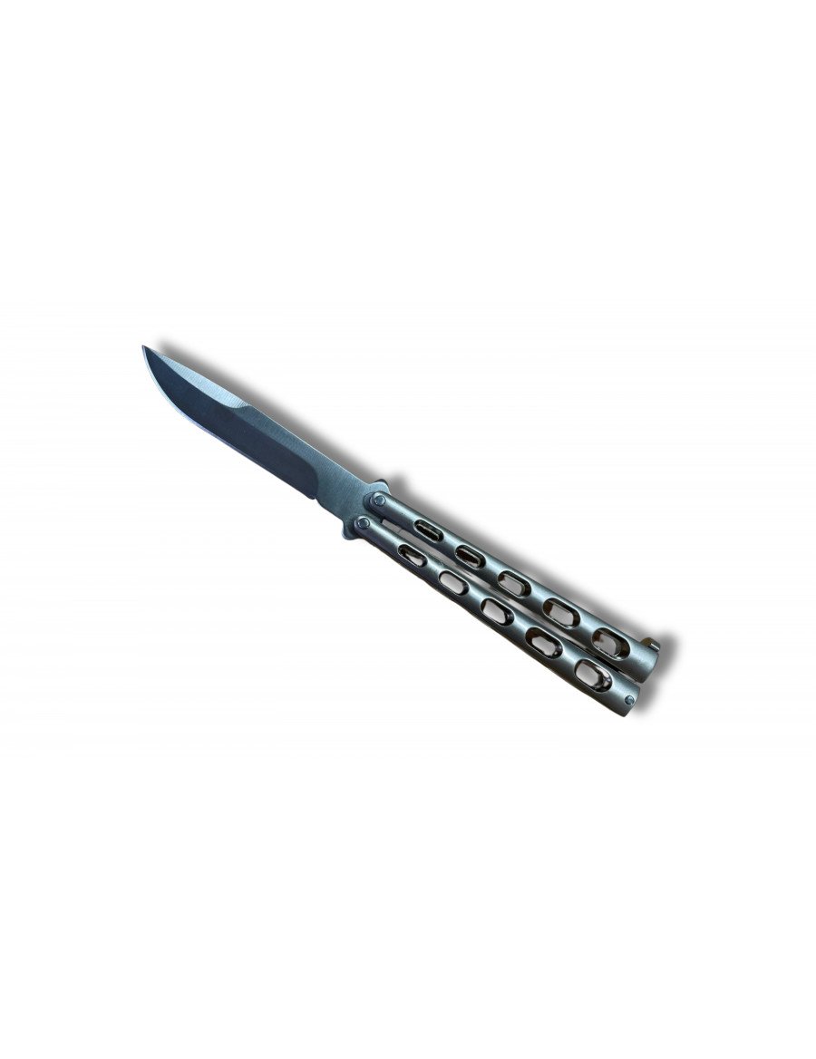 CUCHILLO MARIPOSA GRIS HOJA 9CM