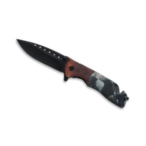 CUCHILLO CAMARGUE BULL CON CORTADORES DE CORREA HOJA 9CM