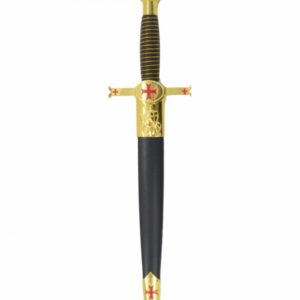 DAGA TEMPLARIO ESTORIA DORADA CRUZ ROJA 40CM