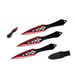 CONJUNTO DE 3 KUNAI HOJA ROJA