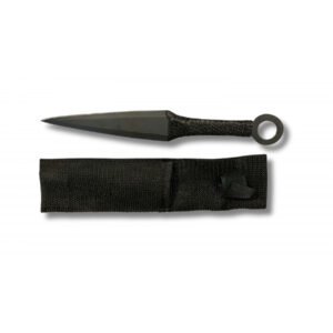 KUNAI GRANDE NEGRO CON FUNDA