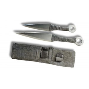 CONJUNTO DE 2 KUNAI NEGROS CON FUNDA