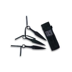 CONJUNTO DE 3 KUNAI NEGROS 15CM