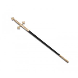 ESPADA RECTA DORADA CON VAINA 85CM
