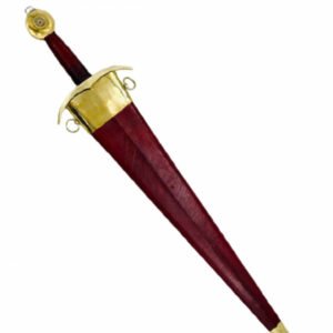 ESPADA HUELGA MEDIEVAL GRABADA HOJA TIPO XIV 66CM