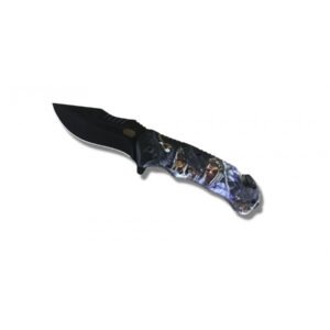 CUCHILLO INDIO CON APERTURA ASISTIDA Y CORTE DE CINTURÓN HOJA 10 CM