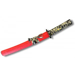 TANTO FORJADO ROJO CON HOJA DE FLORES 1045