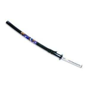 KATANA DRAGON NEGRO TRENZA BLANCO 74CM