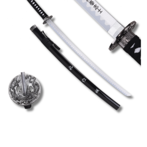 KATANA EN MADERA DECORATIVA - PATRÓN DE DRAGÓN E INSCRIPCIÓN JAPONESA