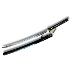 KATANA KOBUSE NEGRA DOBLE ACERO WARRIOR ELEGANCE