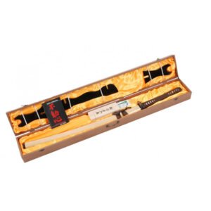 KATANA MARU MADERA NATURAL + SET+ SOPORTE + CAJA