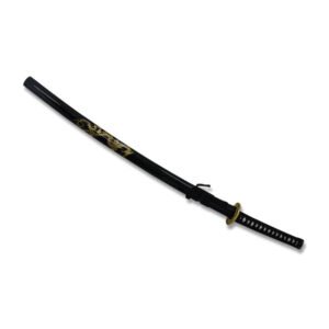 KATANA SIN FILOS DRAGÓN ORO NEGRO 74CM