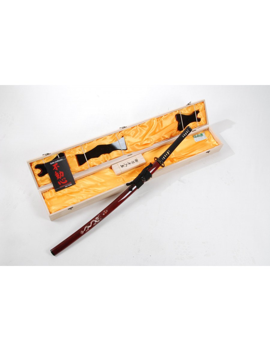 KATANA SOSHU KITAE DRAGÓN ROJO 76CM