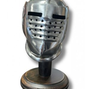 Mini casco medieval Maximiliano con visera perforada