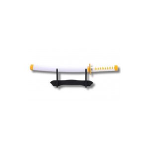 MINI KATANA DE MADERA NARANJA Y BLANCA