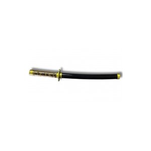 MINI KATANA DE MADERA NEGRA Y DORADA