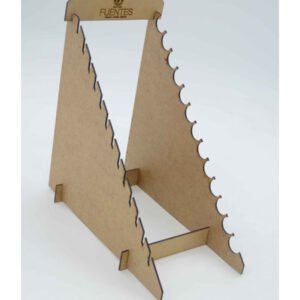 SOPORTE FUENTES DE MADERA 13 PLAZAS ALTO 28CM