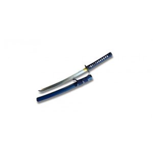 ACABADO MAESTRO TEMPLADO DE ARCILLA AZUL MEDIANOCHE WAKIZASHI