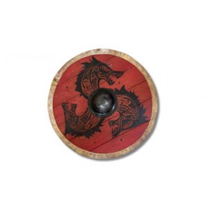 Escudo vikingo Fenrir – Furia del lobo desatado